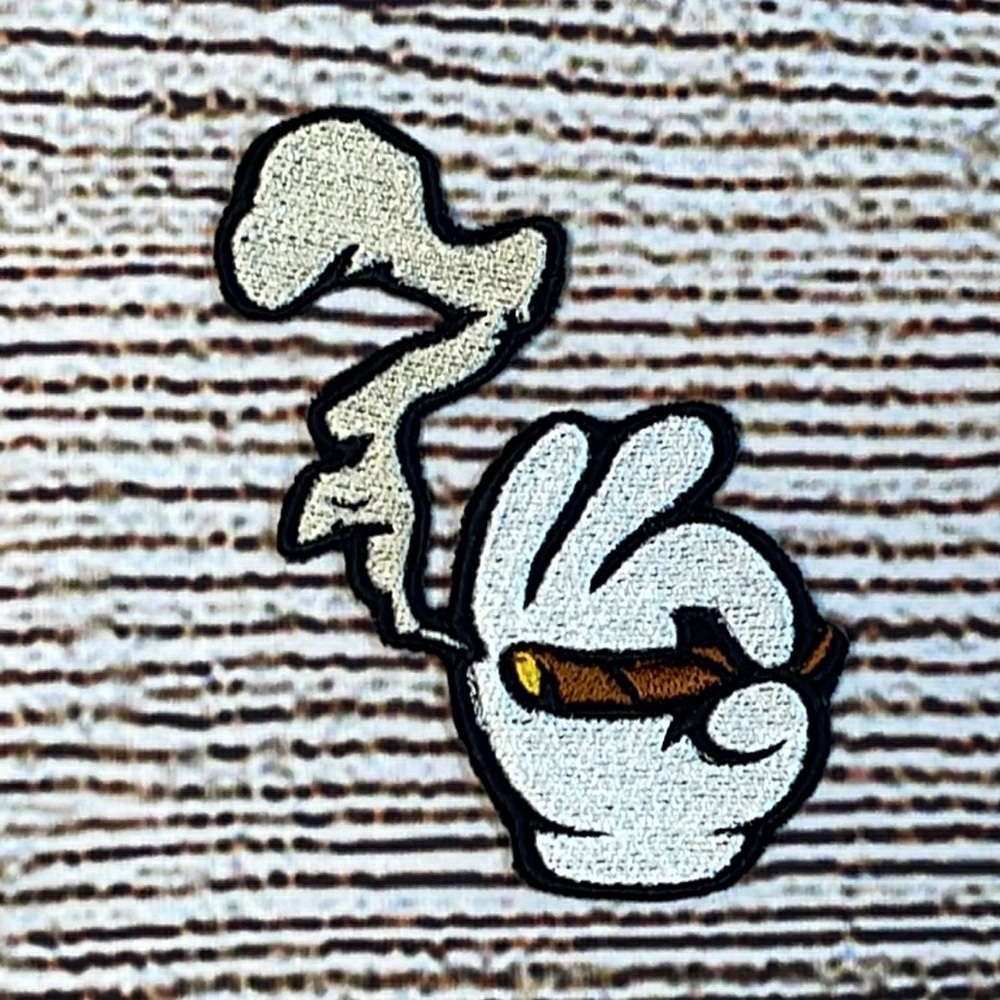 Smoking a cigar iron on patch